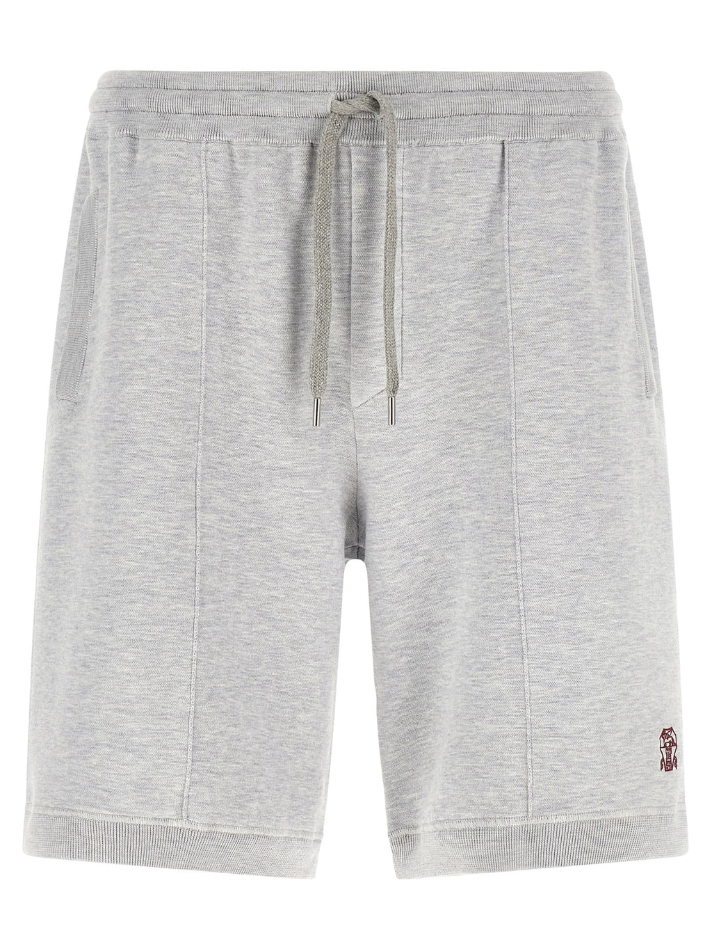 Gray Silk Bermuda Shorts