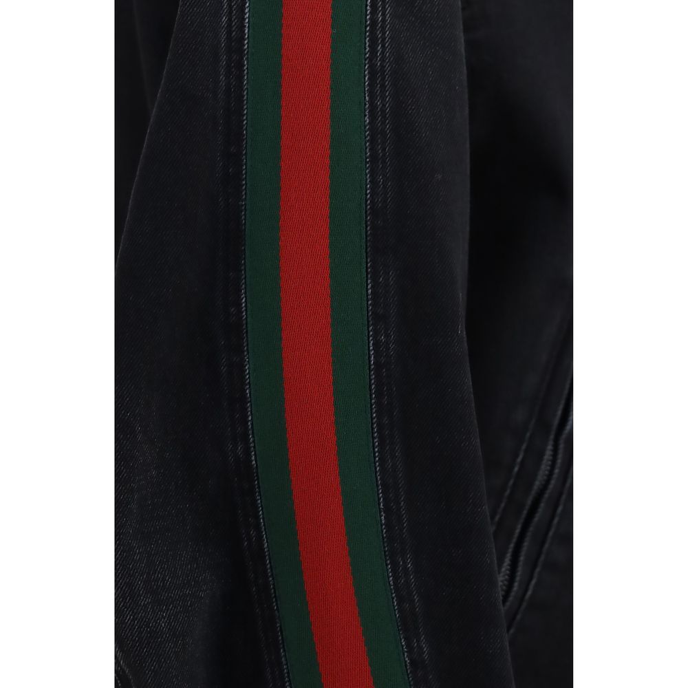 Black Cotton Biker Jacket