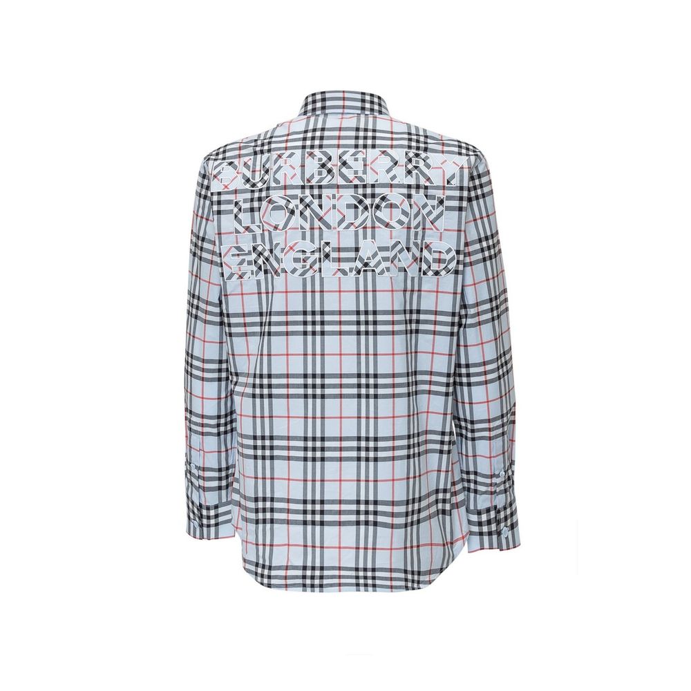 Blue Cotton Pattern Shirt