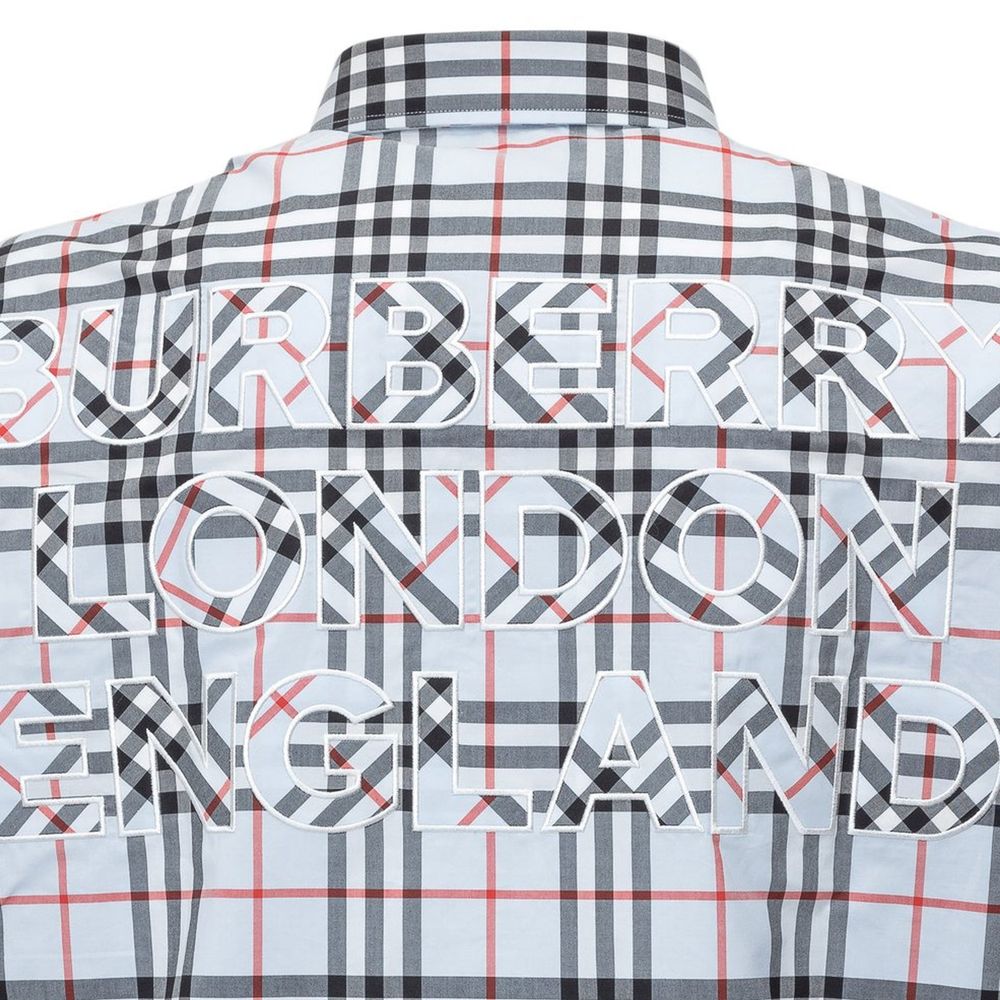 Blue Cotton Pattern Shirt