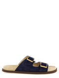Blue Calfskin Slides