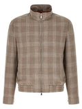 Brown Wool Full-Length Jacket