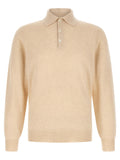 Beige Cashmere Polo Shirt