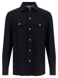 Blue Virgin Wool Blouse