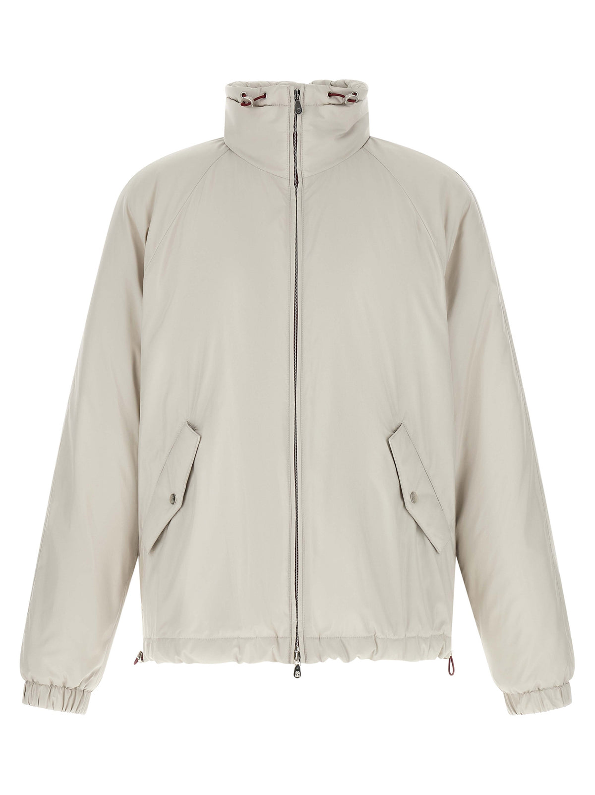 White Polyester Shell Jacket