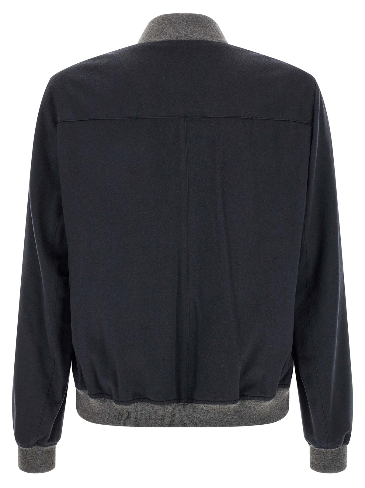 Blue Cashmere Bomber