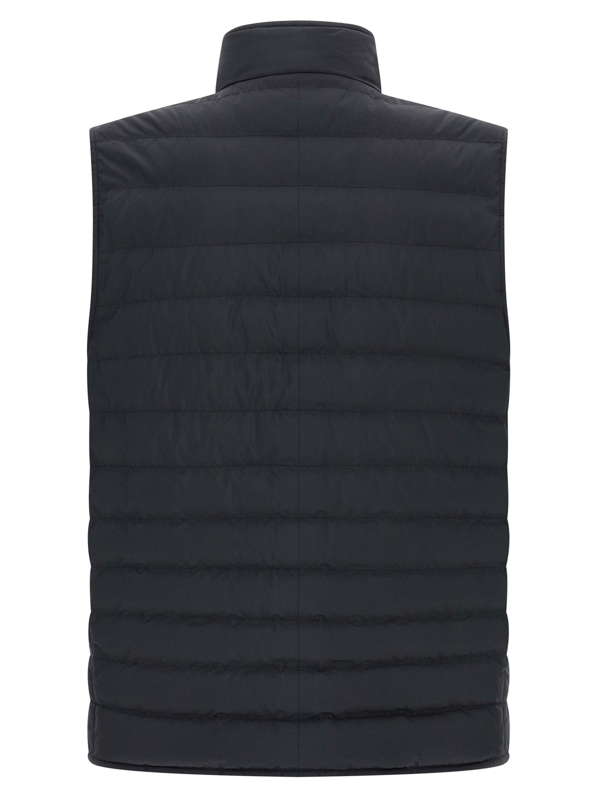 Blue Polyester Sleeveless Jacket