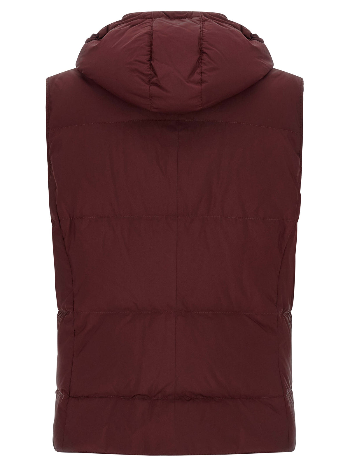Bordeaux Polyester Sleeveless Jacket