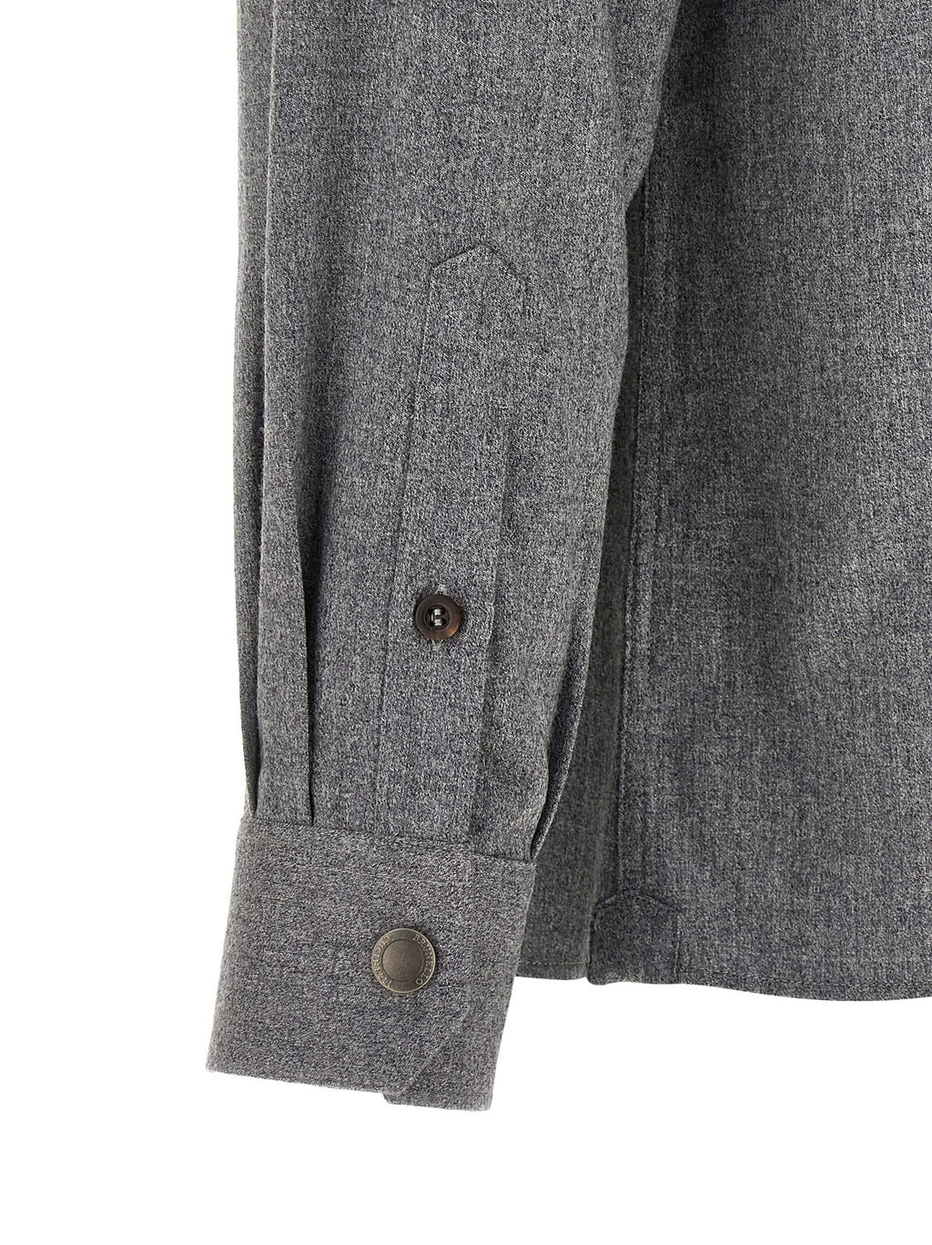 Gray Virgin Wool Blouse