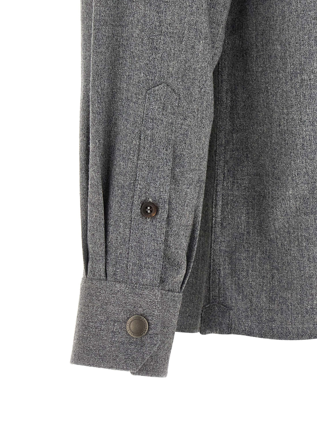 Gray Virgin Wool Blouse