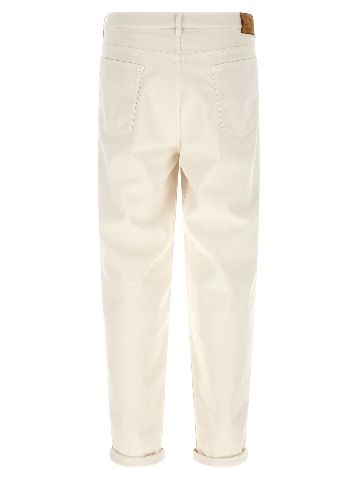 White Cotton Relaxed Fit Jeans