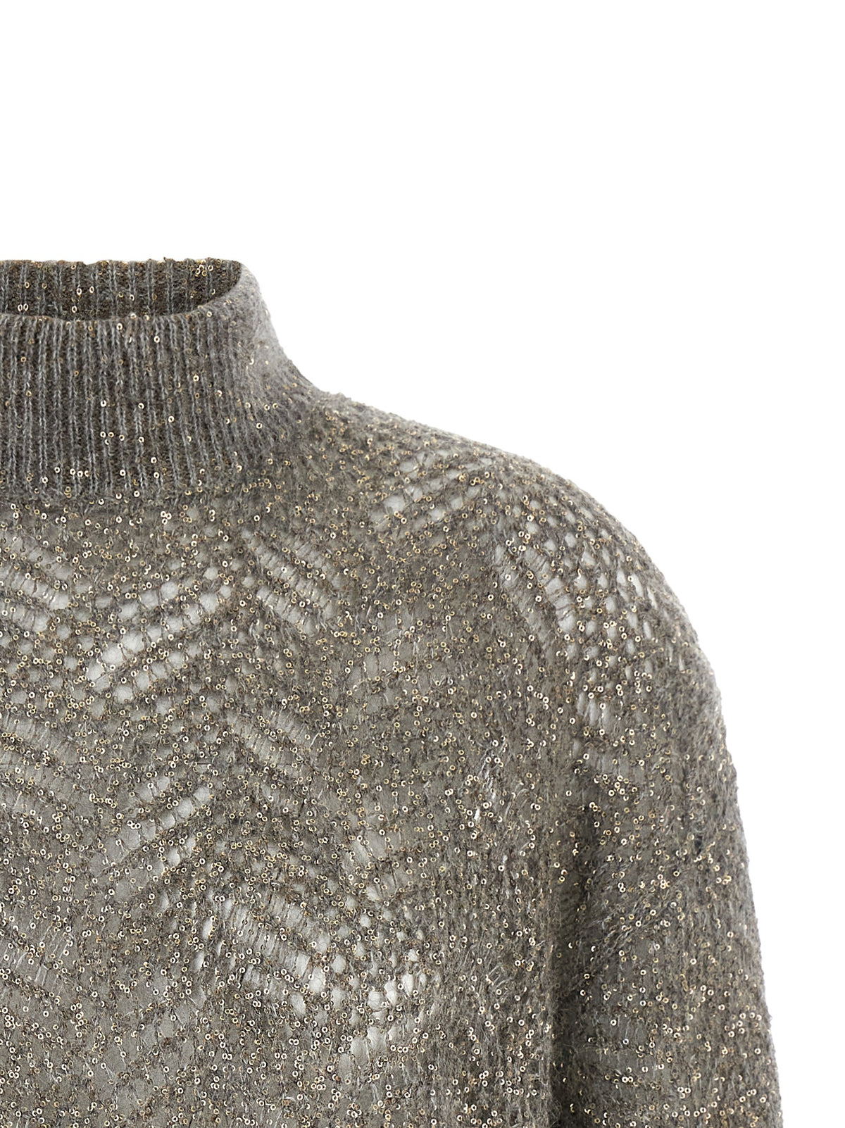 Gray Polyamide Cardigan