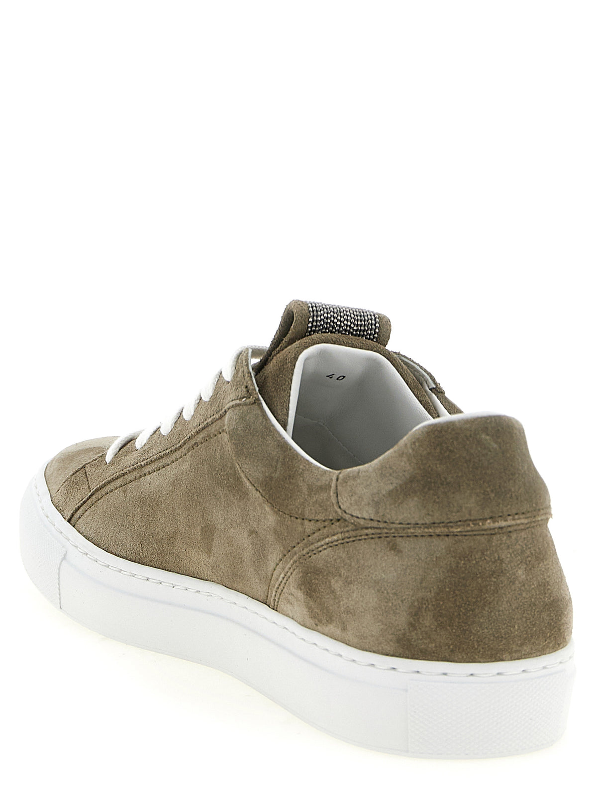 Gray Calfskin Low Top Sneakers
