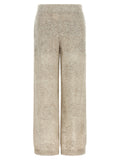 Beige Nylon Casual Pants