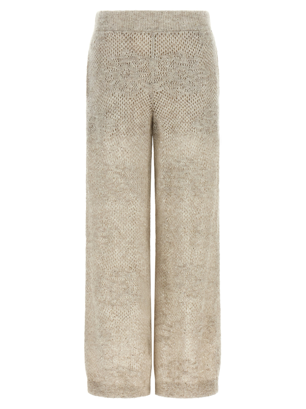 Beige Nylon Casual Pants