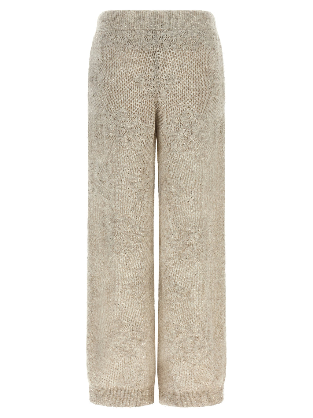 Beige Nylon Casual Pants