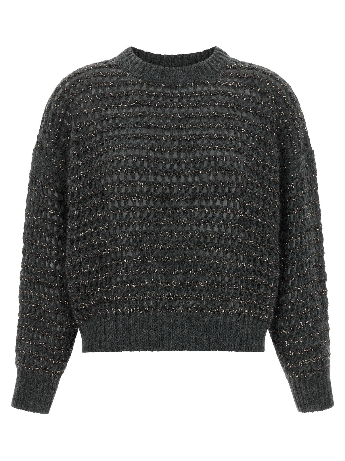 Gray Elastane Cardigan