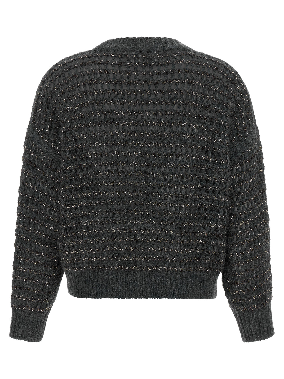 Gray Elastane Cardigan