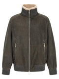 Gray Lamb Leather Leather Jacket