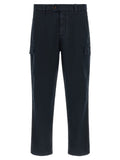 Blue Cotton Cargo Pants