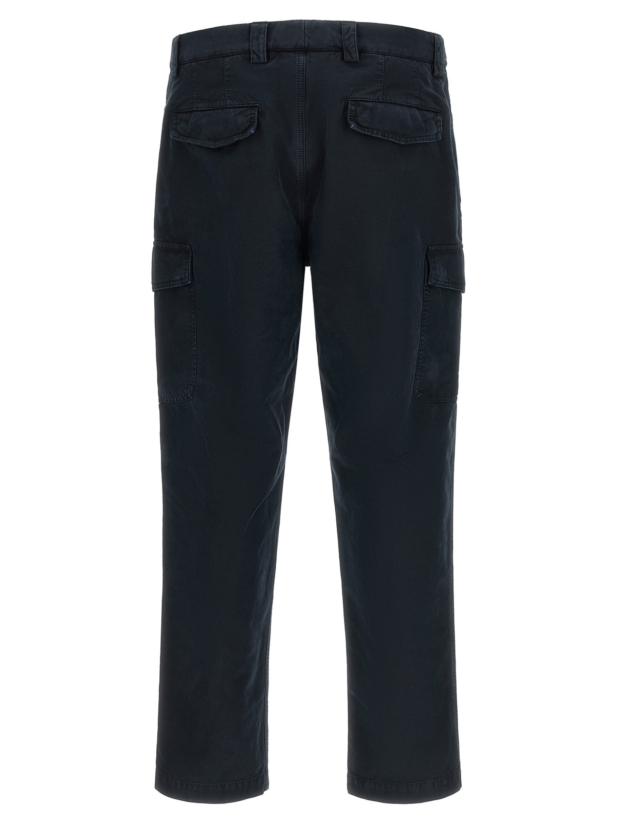 Blue Cotton Cargo Pants