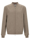 Gray Cashmere Bomber