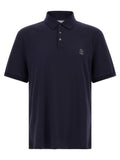 Blue Cotton Polo Shirt
