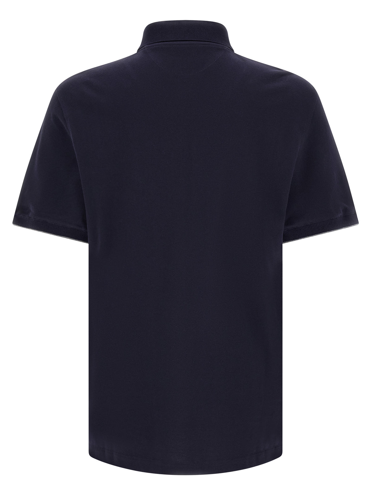 Blue Cotton Polo Shirt