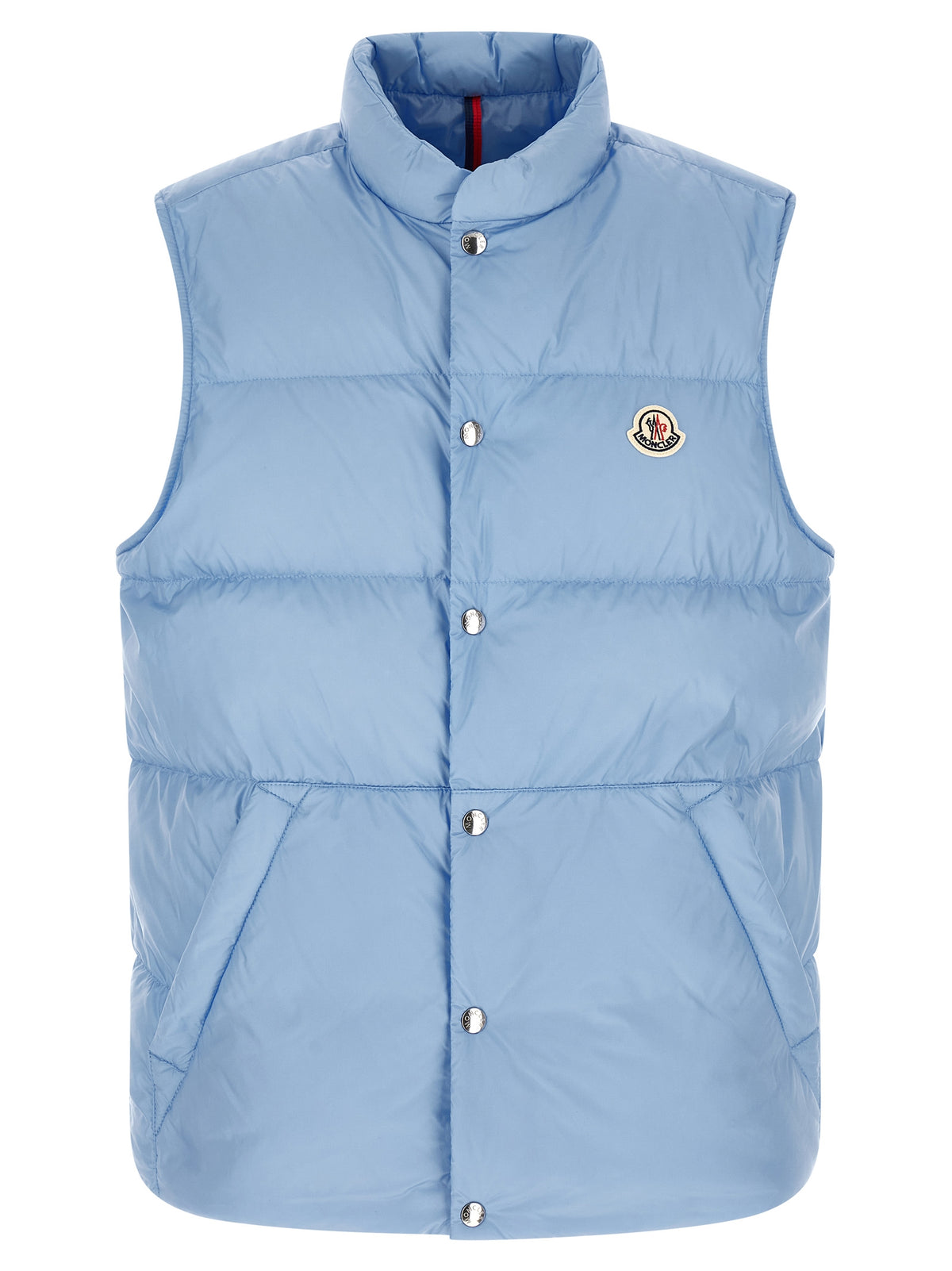 Blue Polyamide Sleeveless Jacket