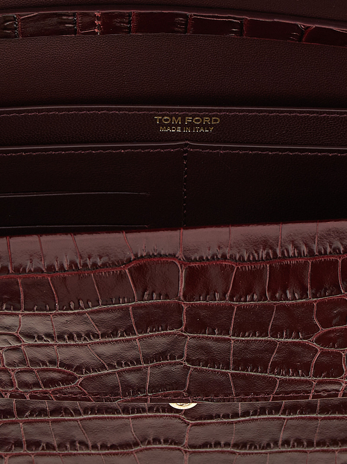 Bordeaux Calfskin Clutch Bag