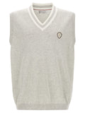 Gray Cotton Sleeveles Sweater