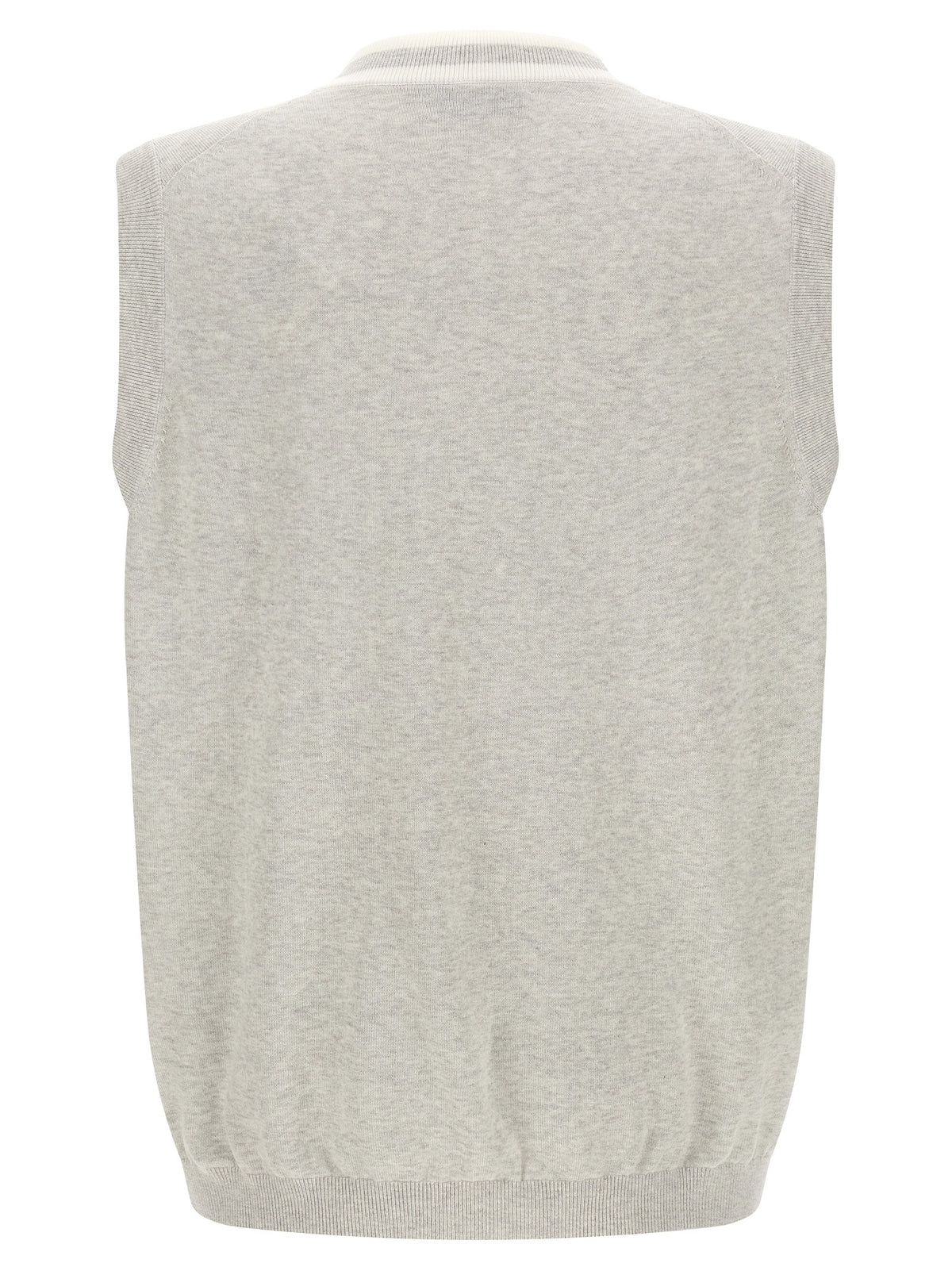 Gray Cotton Sleeveles Sweater