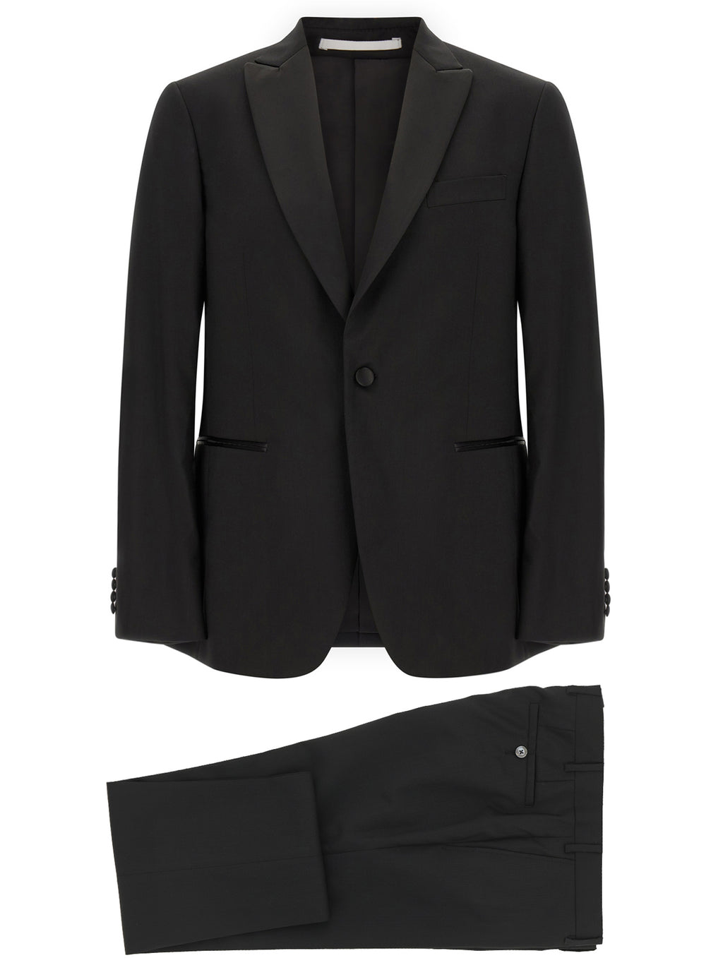 Black Wool Two-Piece Suit