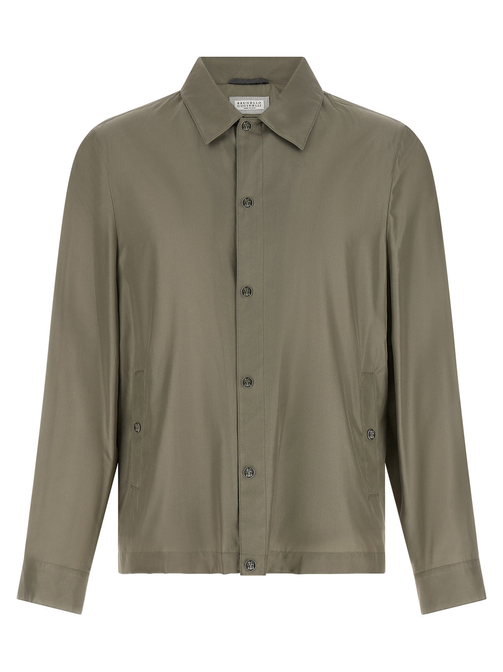 Bicolor Silk Full-Length Jacket