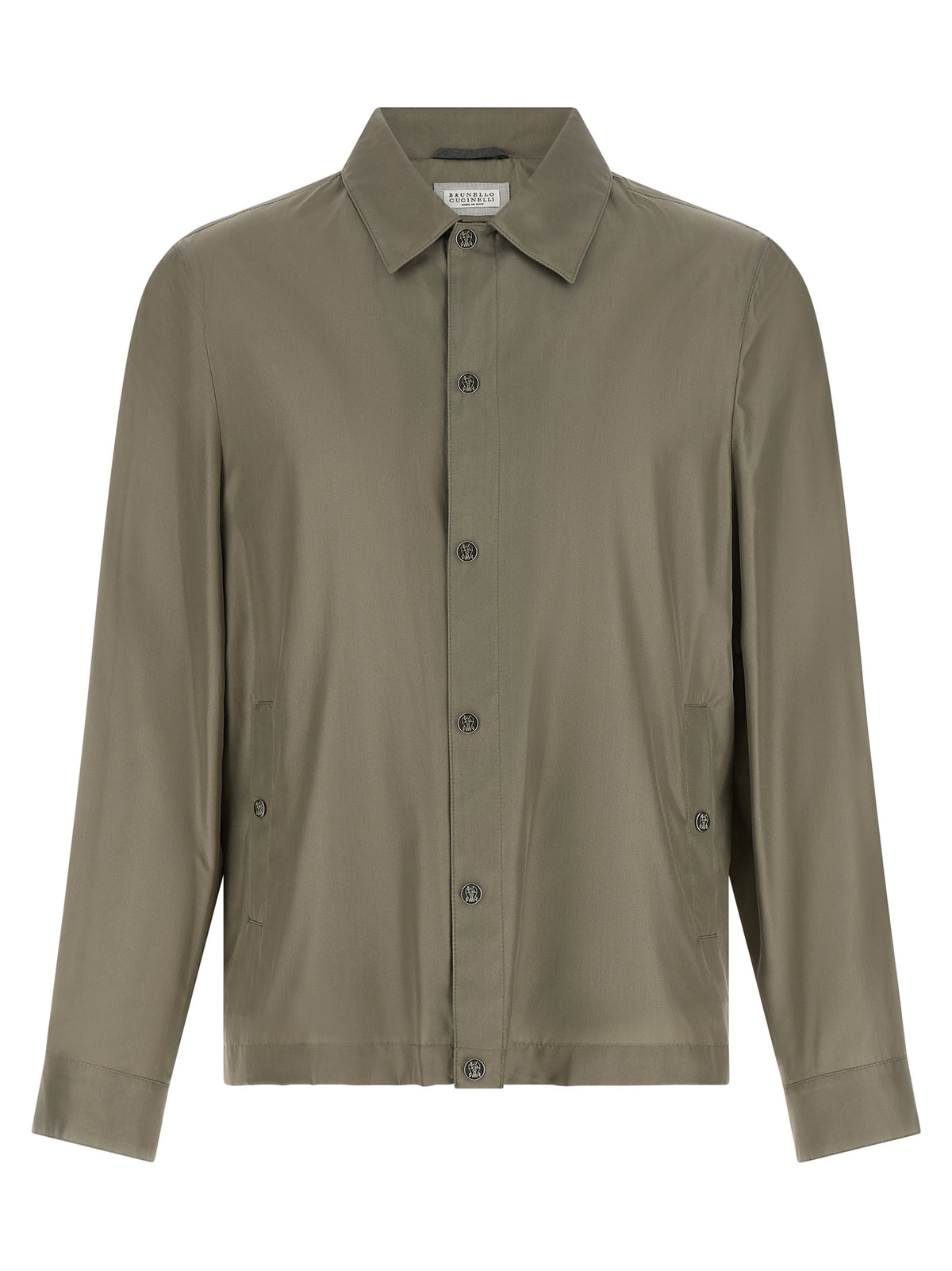 Bicolor Silk Full-Length Jacket