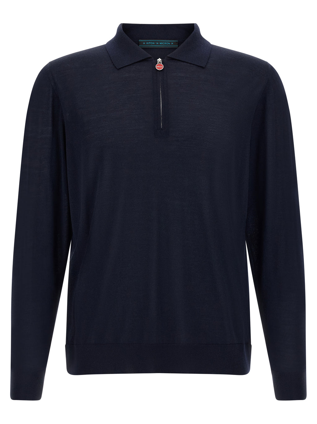 Blue Wool Polo Shirt