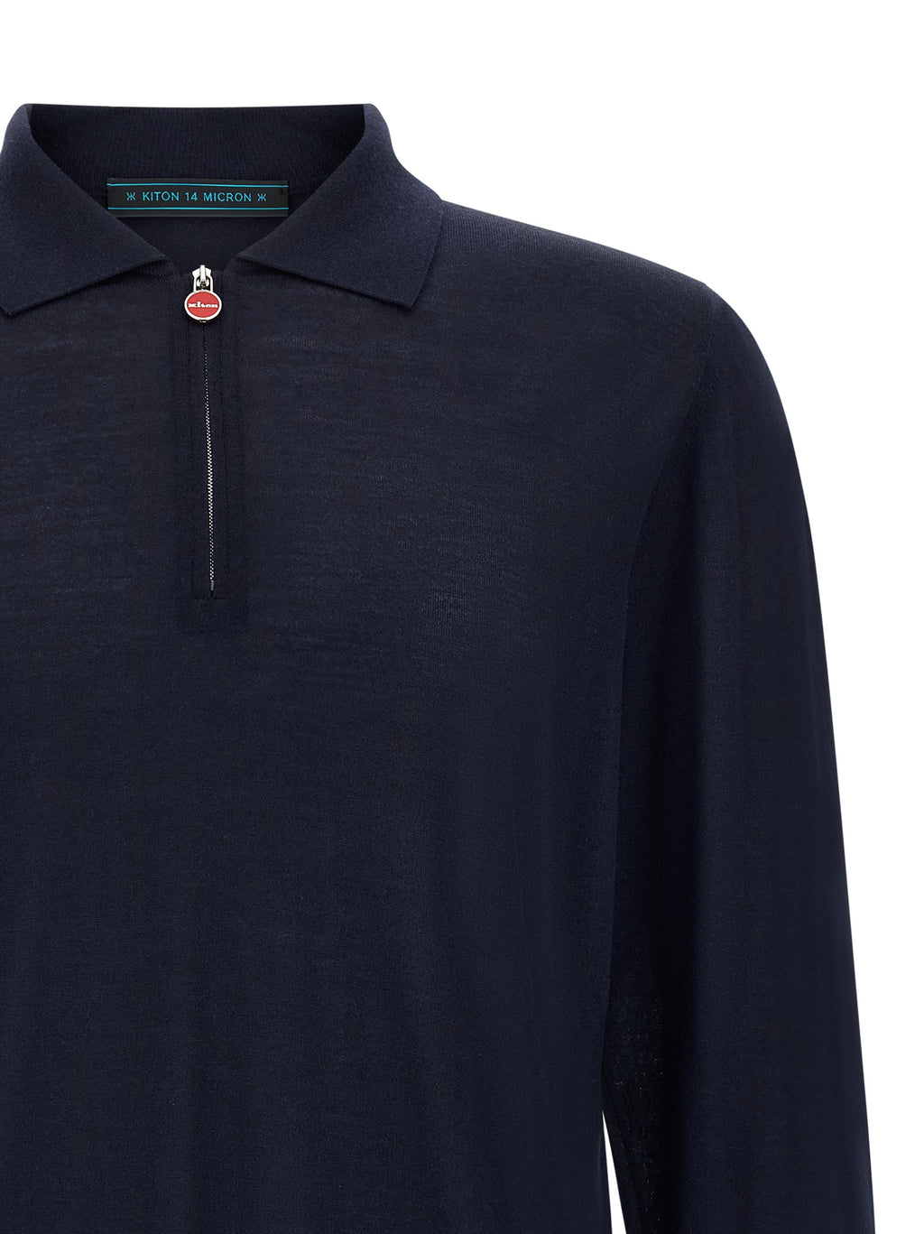 Blue Wool Polo Shirt