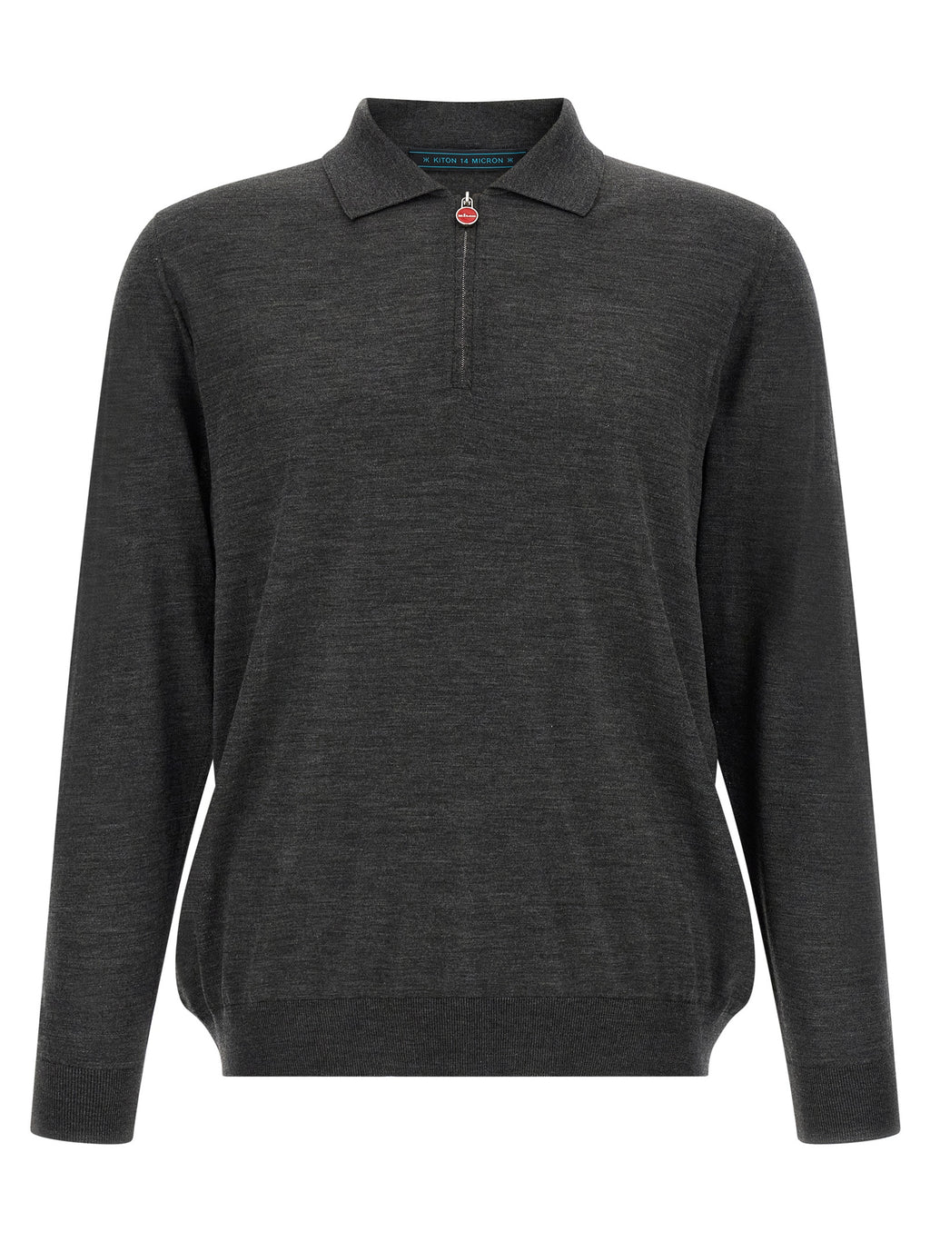 Gray Wool Polo Shirt