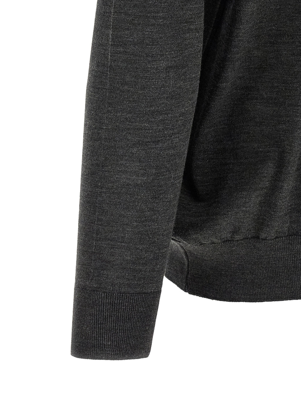 Gray Wool Polo Shirt
