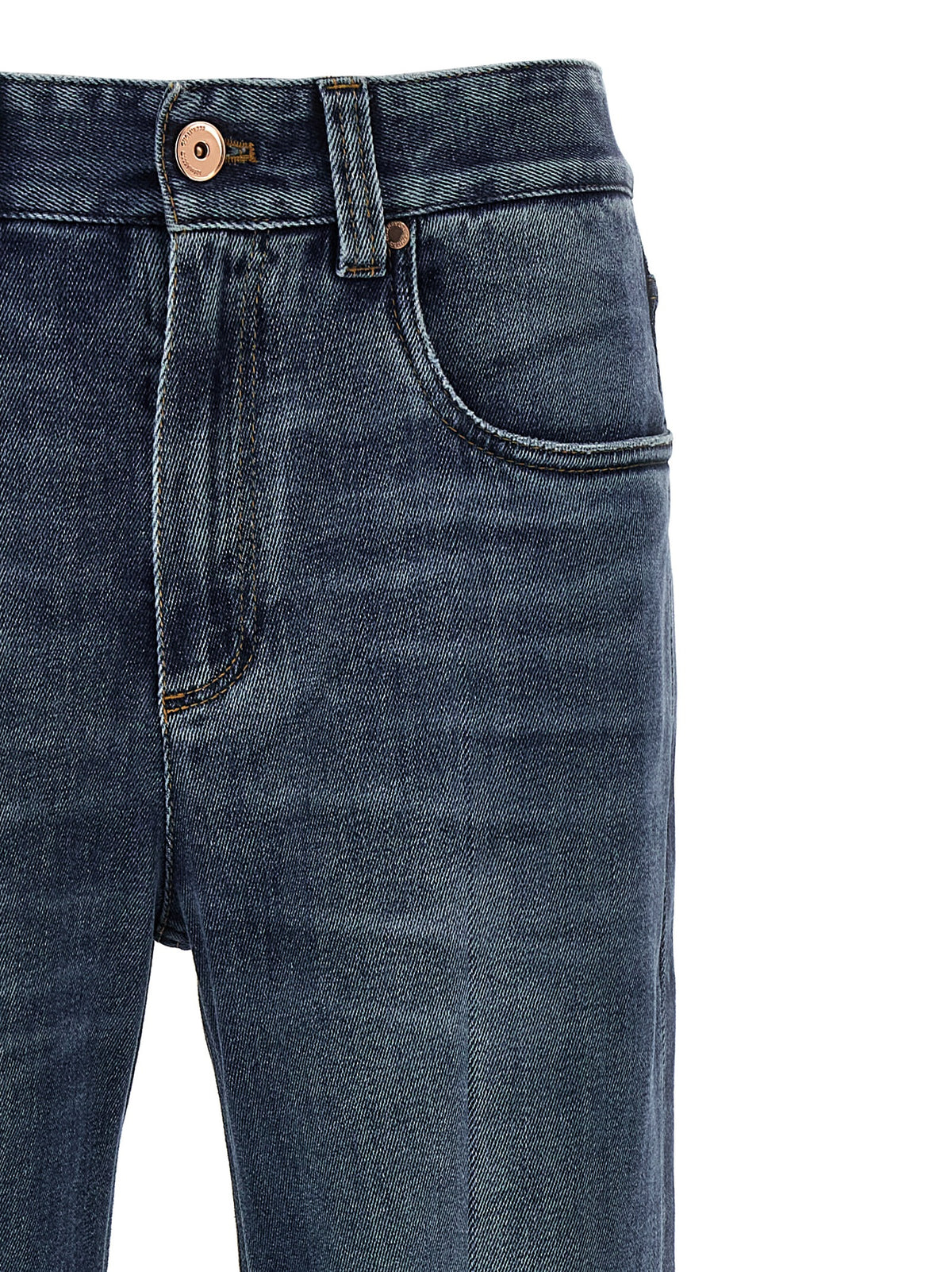 Blue Cotton Relaxed Fit Jeans