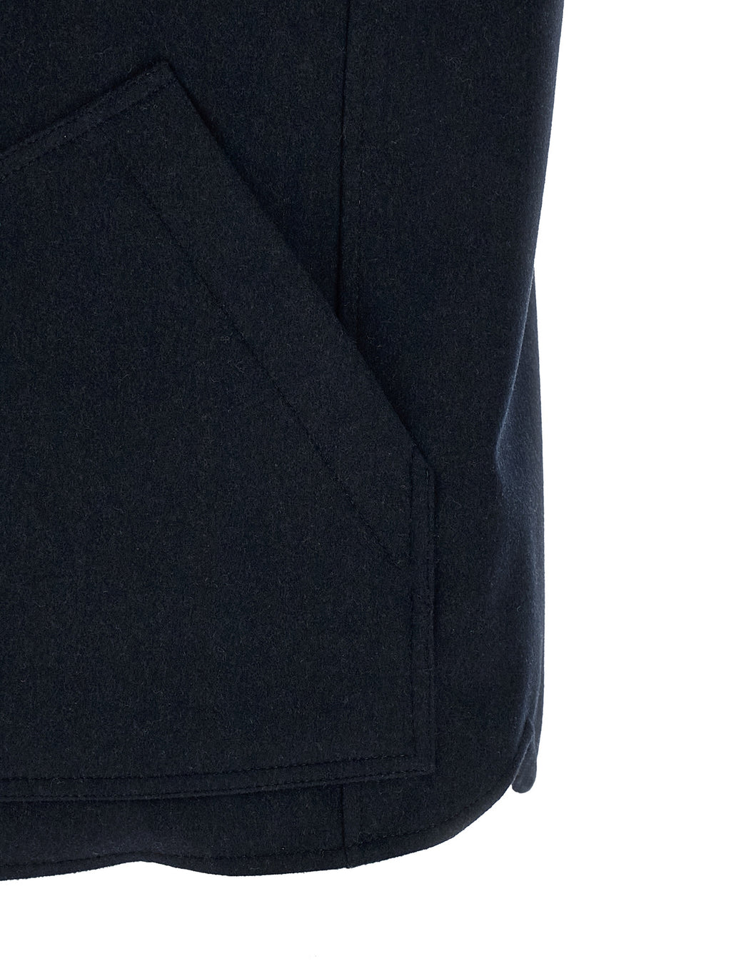 Blue Wool Sleeveless Jacket