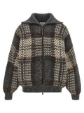 Gray Fabric Cardigan