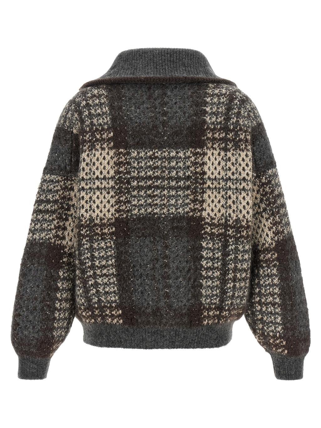 Gray Fabric Cardigan
