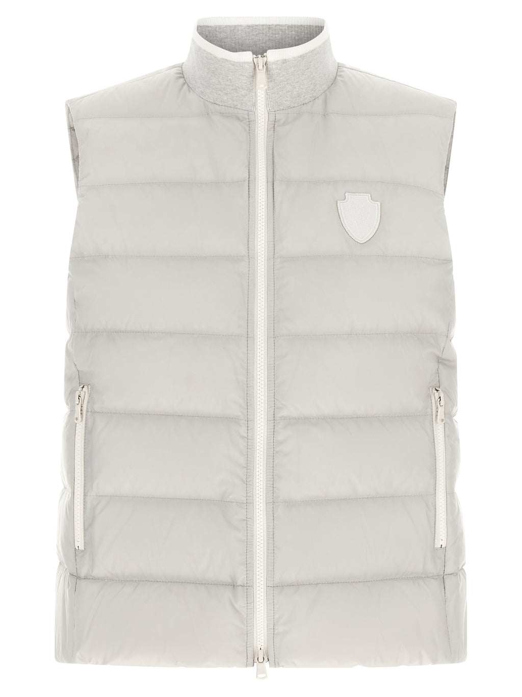 Gray Polyester Sleeveless Jacket