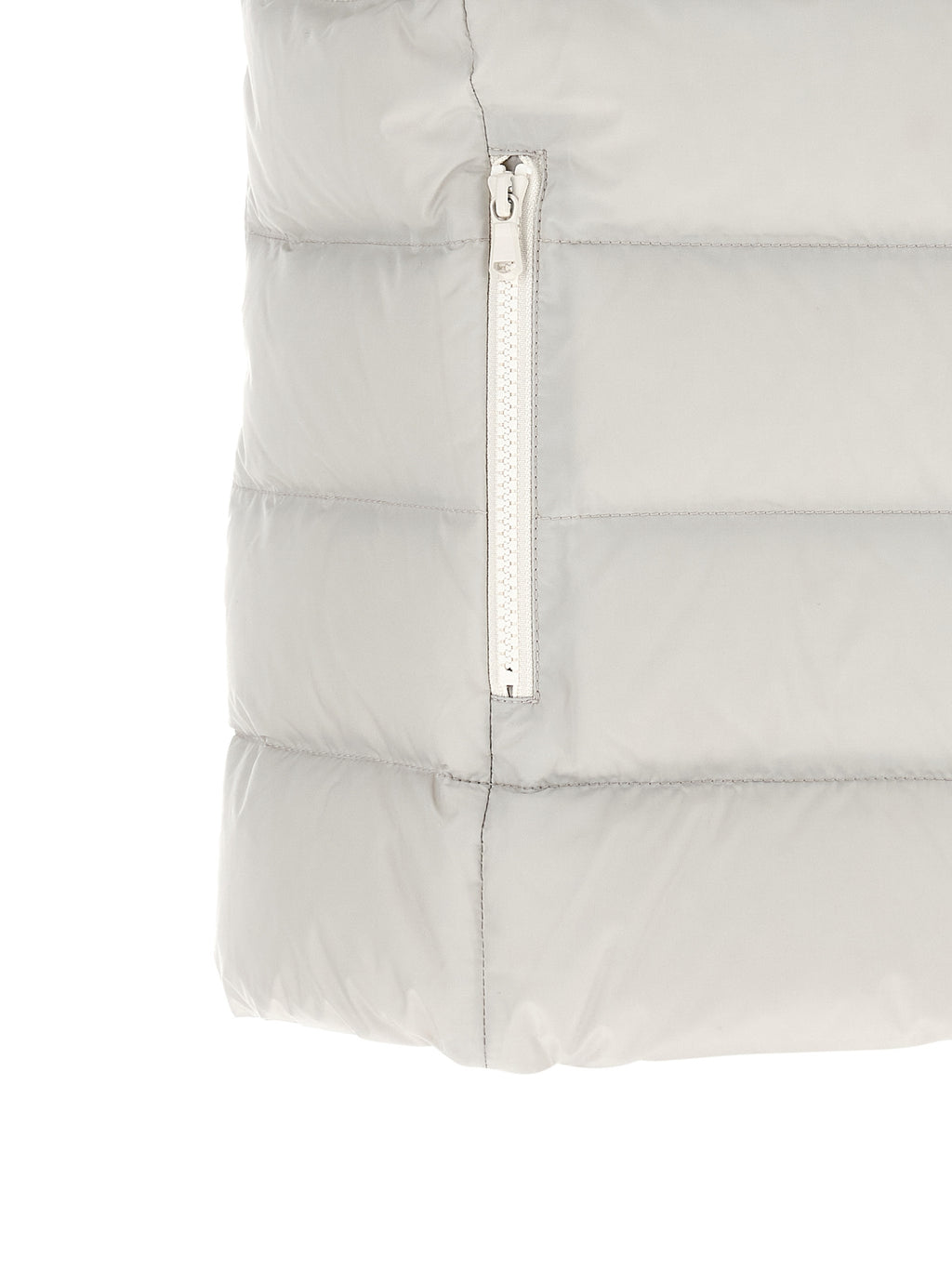 Gray Polyester Sleeveless Jacket