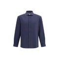 Blue Cotton Dress Shirt