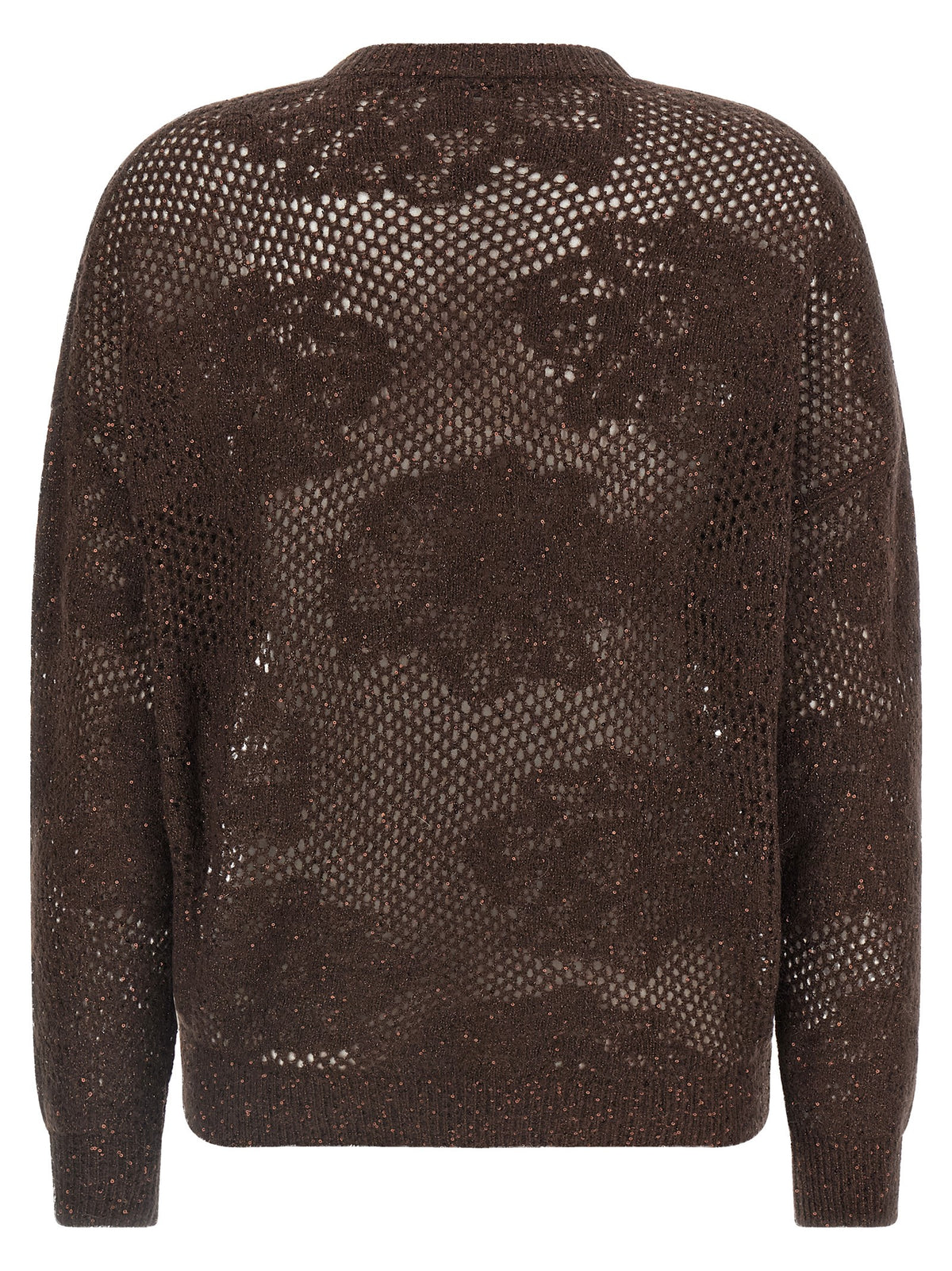 Brown Nylon Cardigan