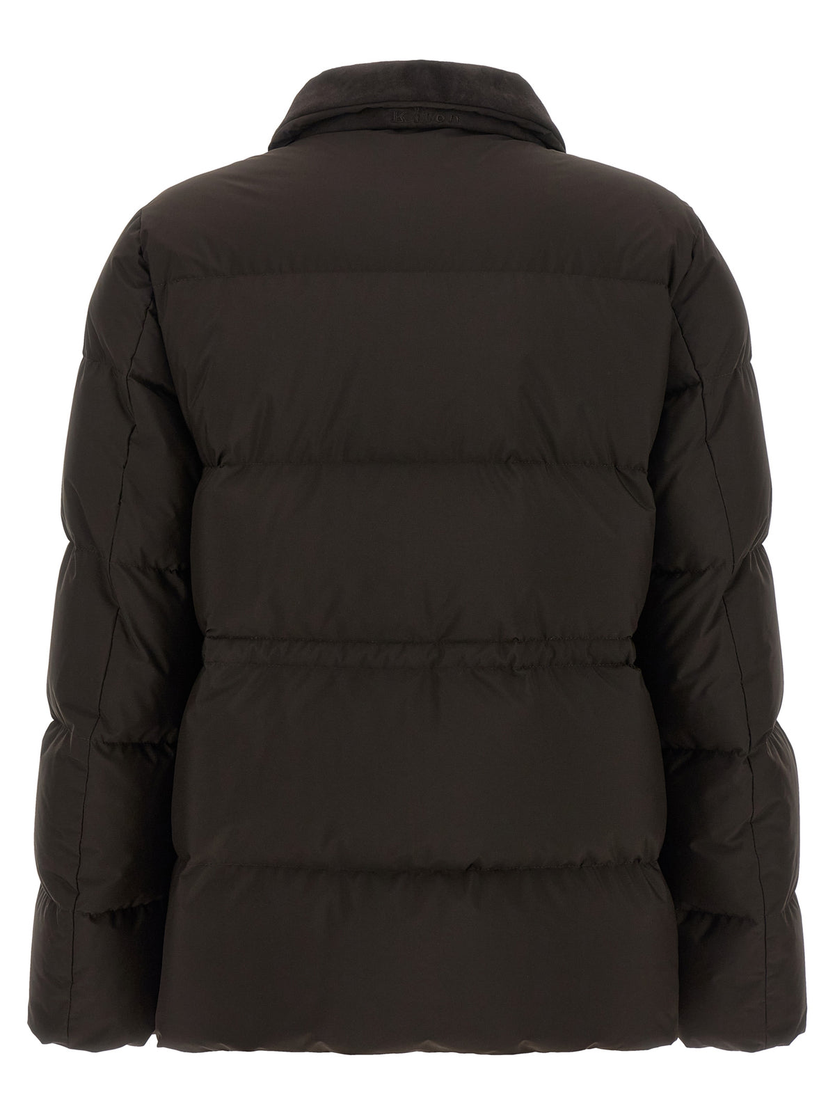 Brown Polyamide Full-Length Jacket