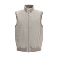 Gray Polyester Sleeveless Jacket