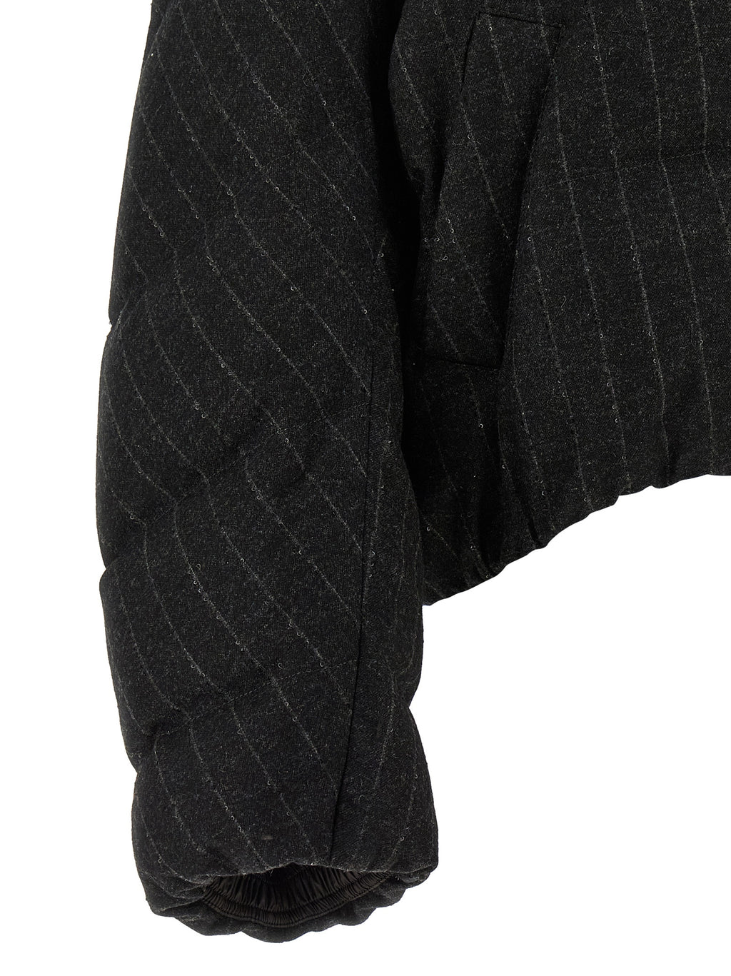 Gray Virgin Wool Full-Length Jacket